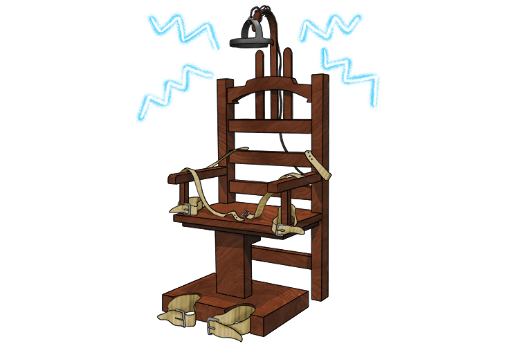 The electric chair is a means of execution in some U.S. states where capital punishment is still legal.